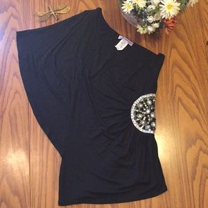 Body central women’s small black with rhinestone